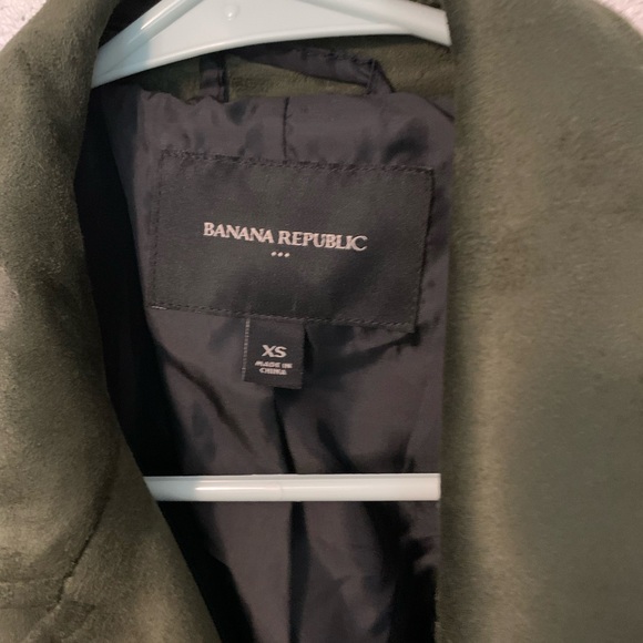 Women’s Faux Suede  Green Jacket - Picture 2 of 3